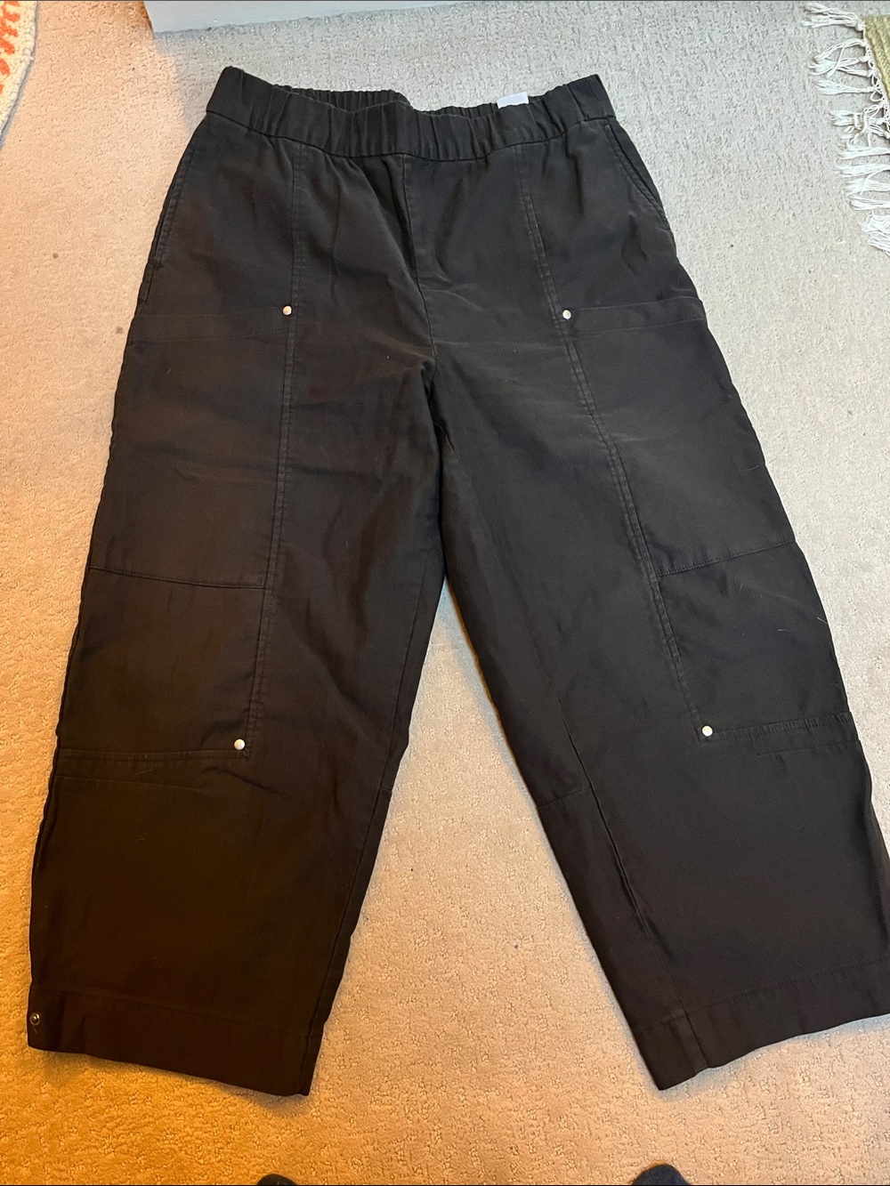Banana Republic Brown pull on barrel leg Cargo Pants with Patch Pockets